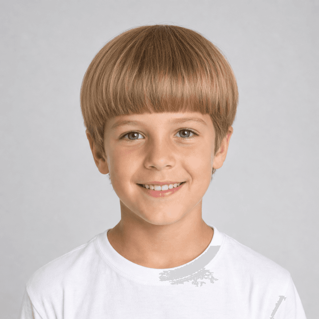 Bowl Cut kids' hairstyle reference image