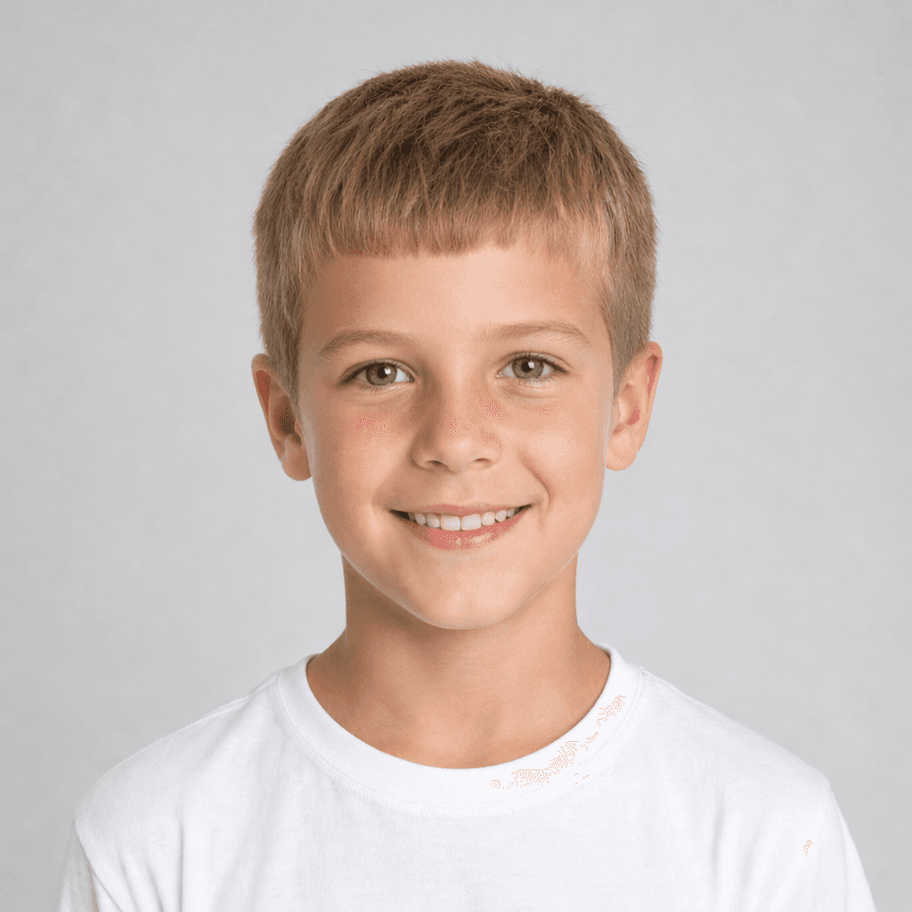 French Crop kids' hairstyle reference image