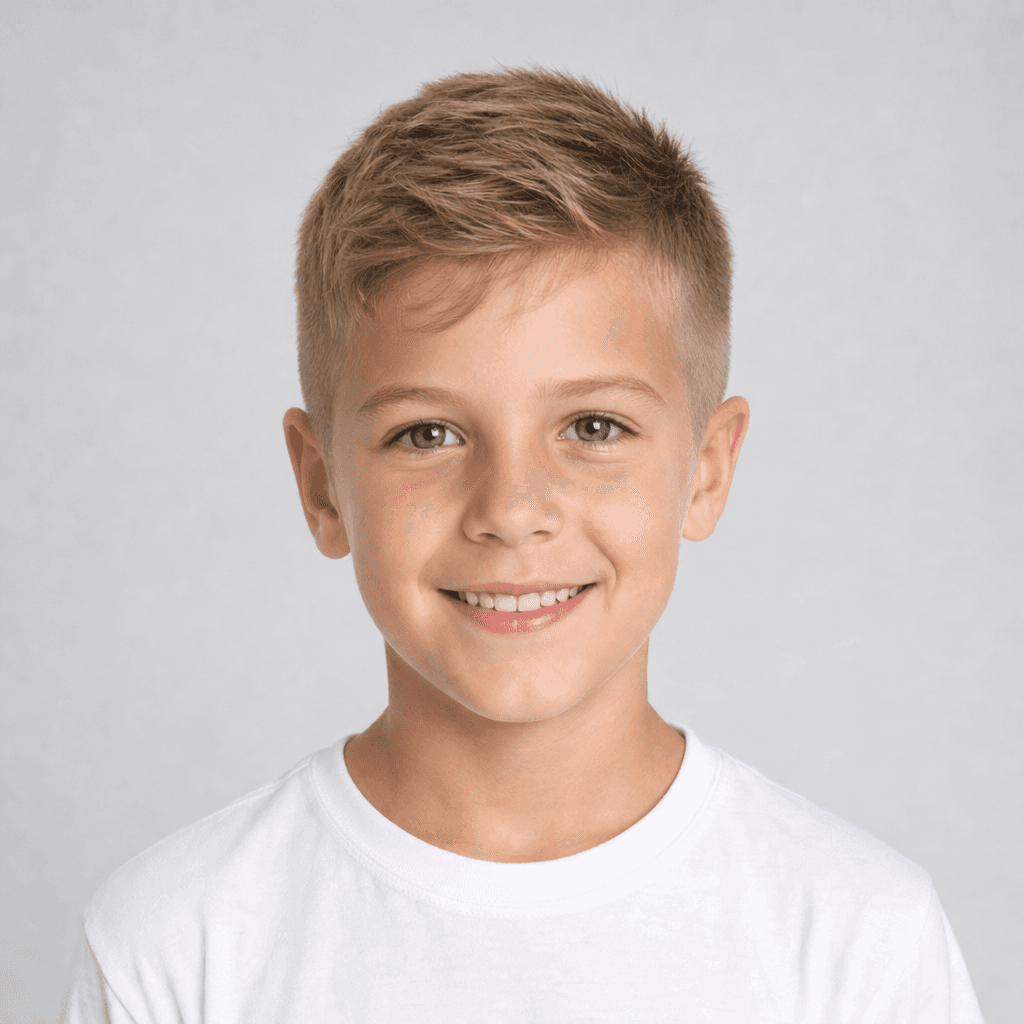 Mid Fade kids' hairstyle reference image