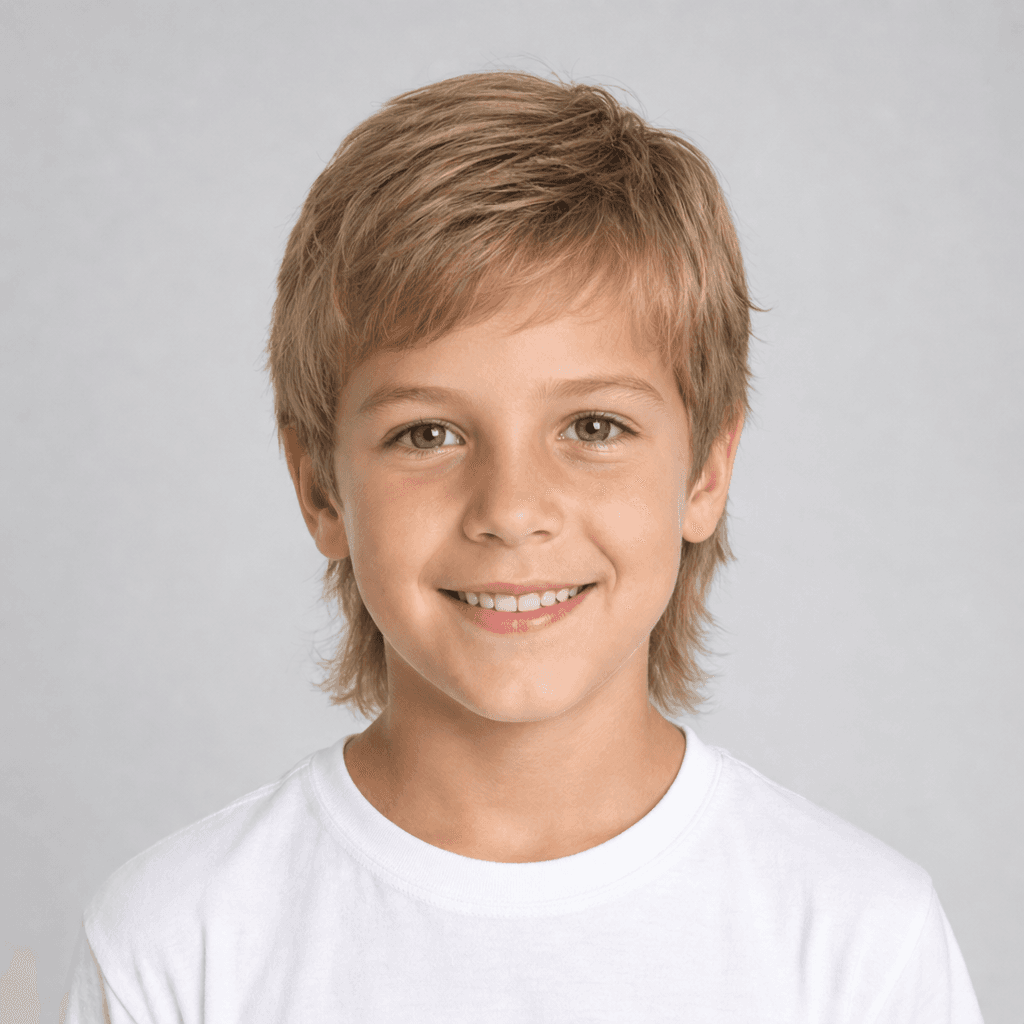 Mini Mullet kids' hairstyle reference image