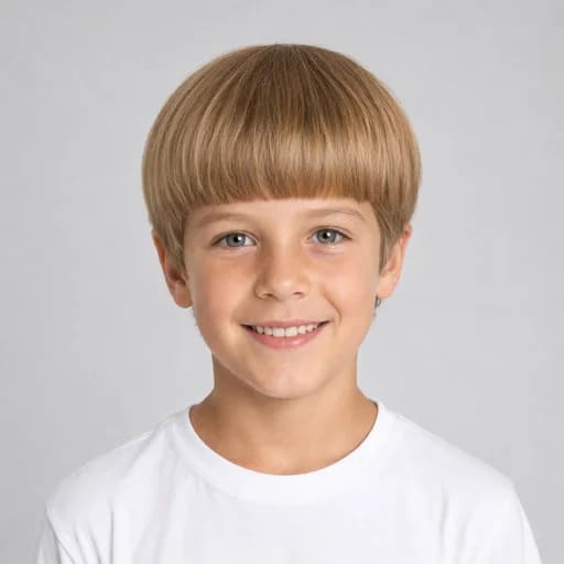Bowl Cut kids' AI hairstyle preview