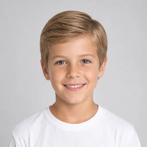 Side Part kids' AI hairstyle preview