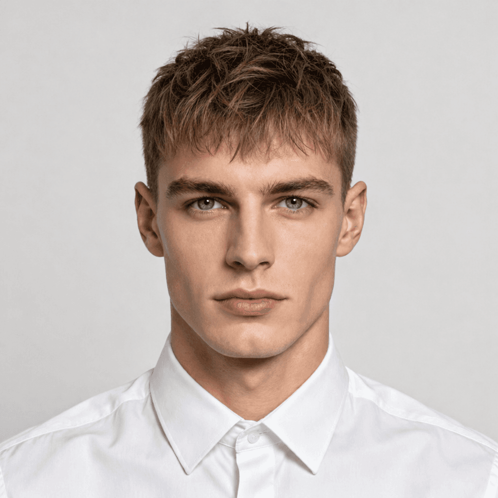 Messy Fringe men's hairstyle reference image