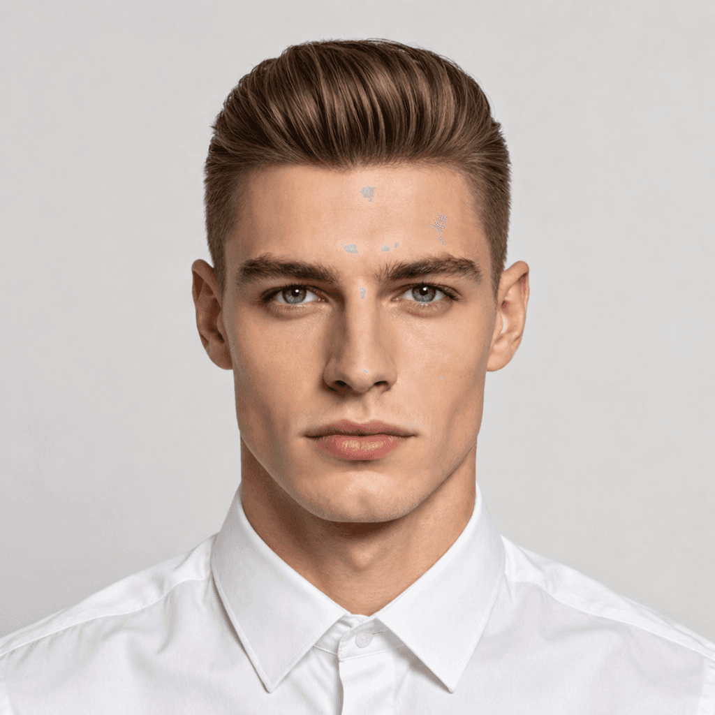 Pompadour men's hairstyle reference image