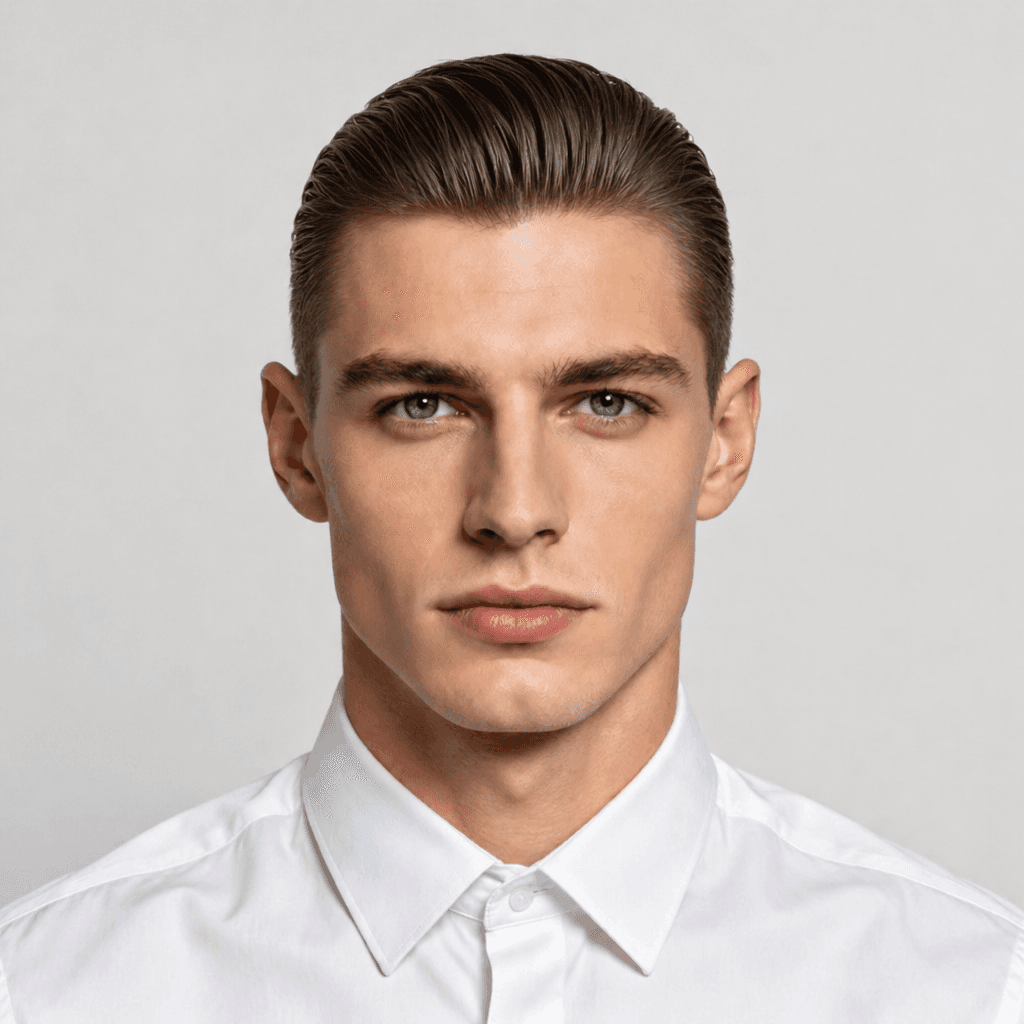 Slick Back men's hairstyle reference image