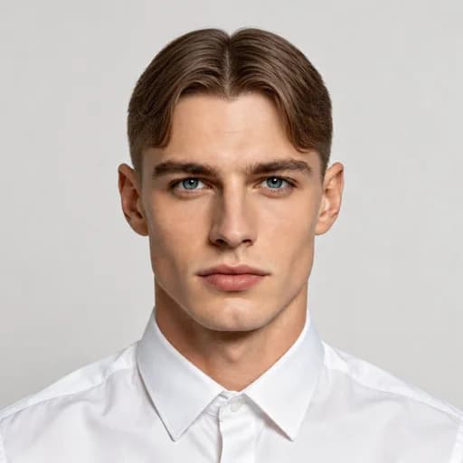 Middle Part men's AI hairstyle preview