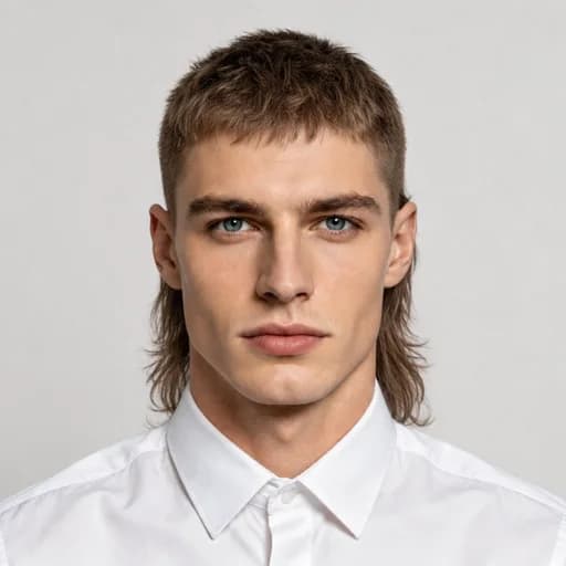 Mullet men's AI hairstyle preview