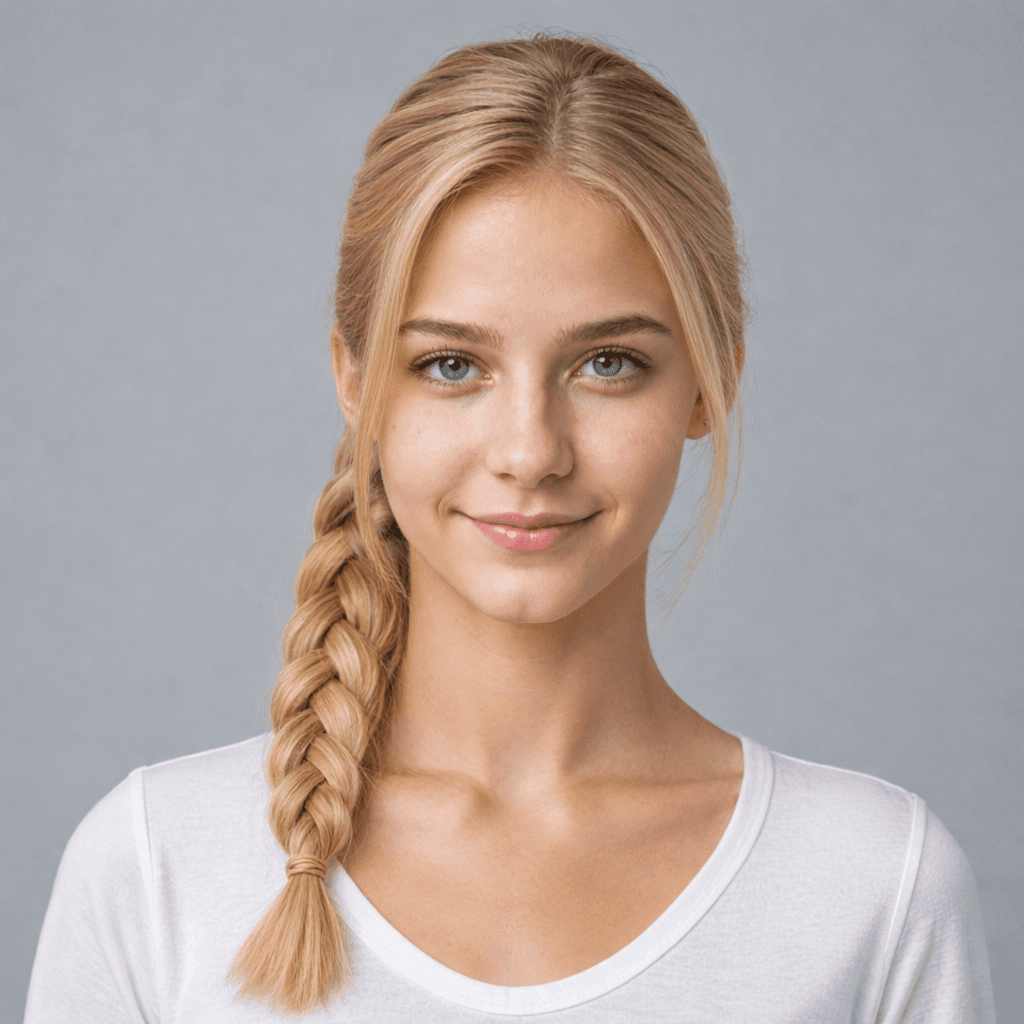 Braided Ponytail women's hairstyle reference image