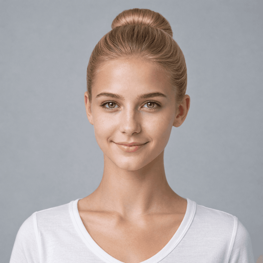 Sleek Bun women's hairstyle reference image