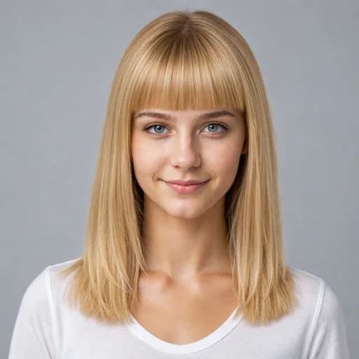 Blunt Bangs women's AI hairstyle preview
