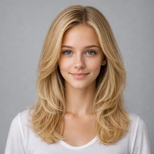 Butterfly Cut women's AI hairstyle preview