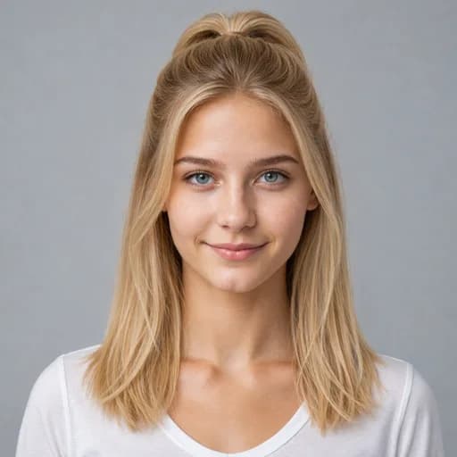 Half-Up Half-Down women's AI hairstyle preview
