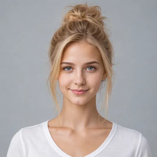 Messy Bun women's AI hairstyle preview